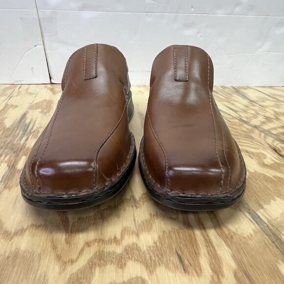 Clarks Escalade Step Slip-on Loafer Shoes Mens 10.5 Wide Brown Leather 13919 main image 10